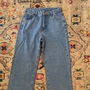 Women's Light Blue Loose Fit Denim Pants